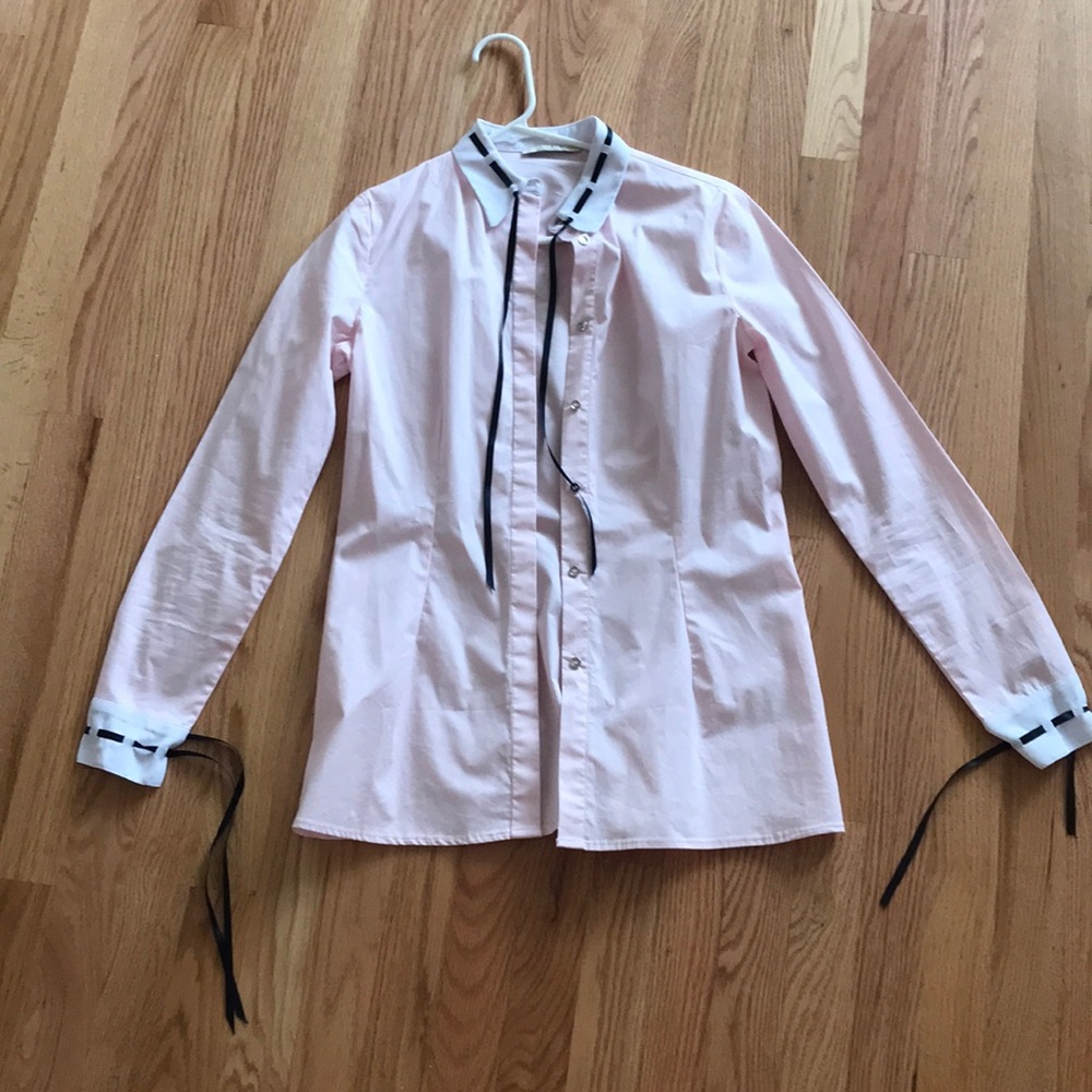 Light pink button down shirt